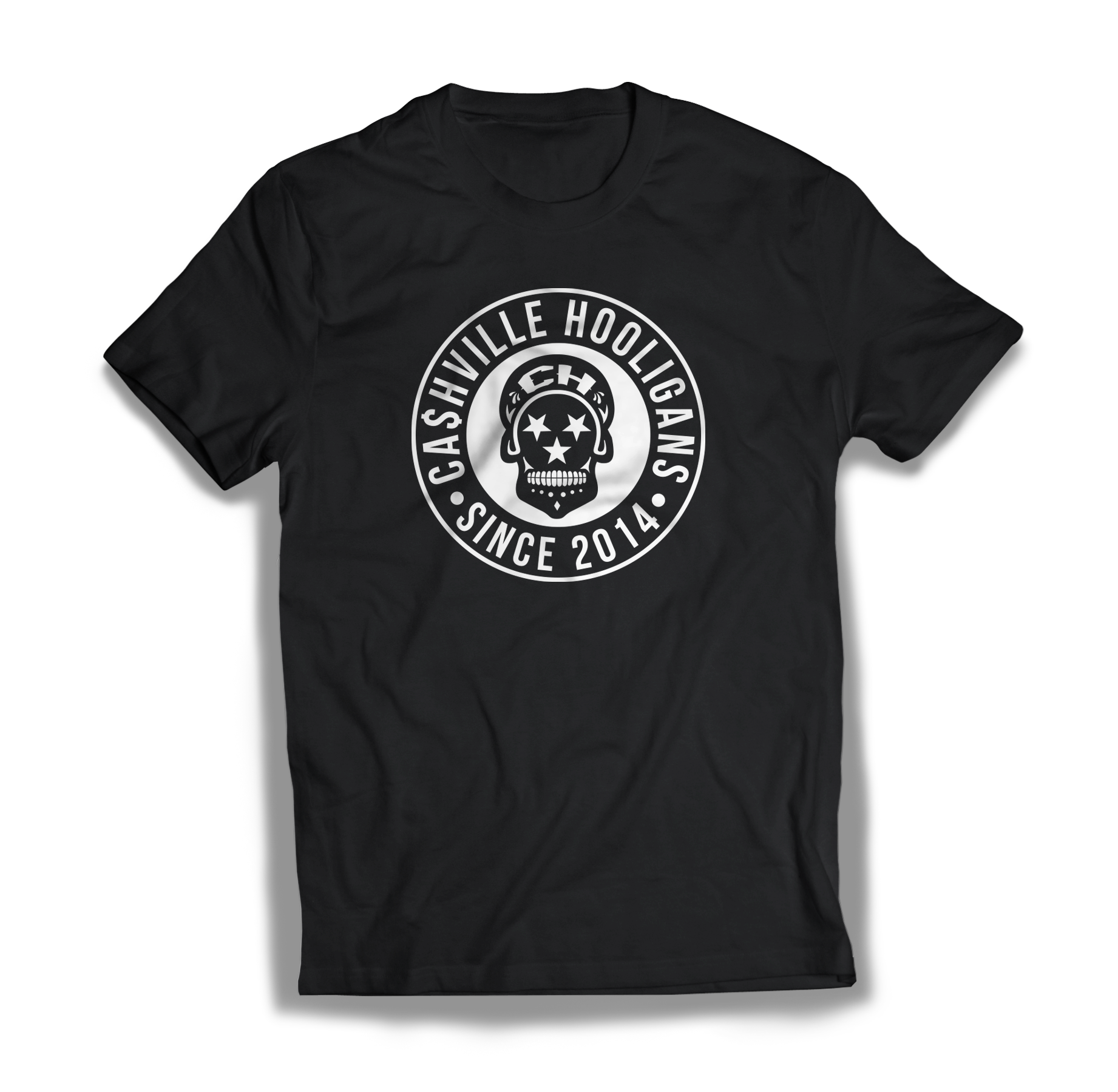 White Circle Logo Tee XS-3XL – CashvilleHooligans