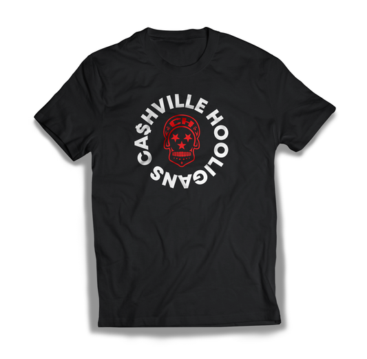 Cashville Red Hot Hooligan unisex black tee
